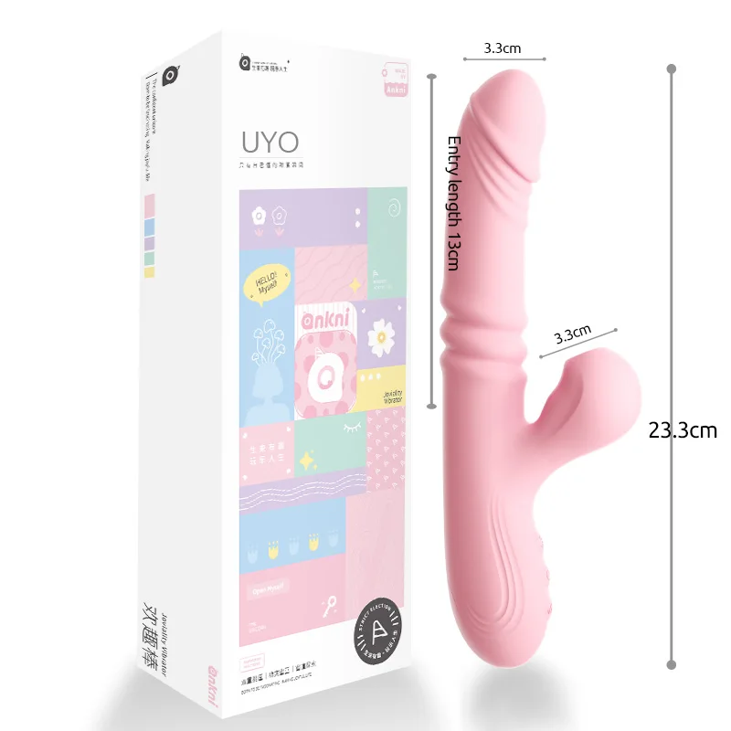 2 IN 1 Suck Vibrator Dildo Telescopic Vibrator Clit Sucking G Spot Stimulation Vibrator Women Sex Toys Adult Products uyo
