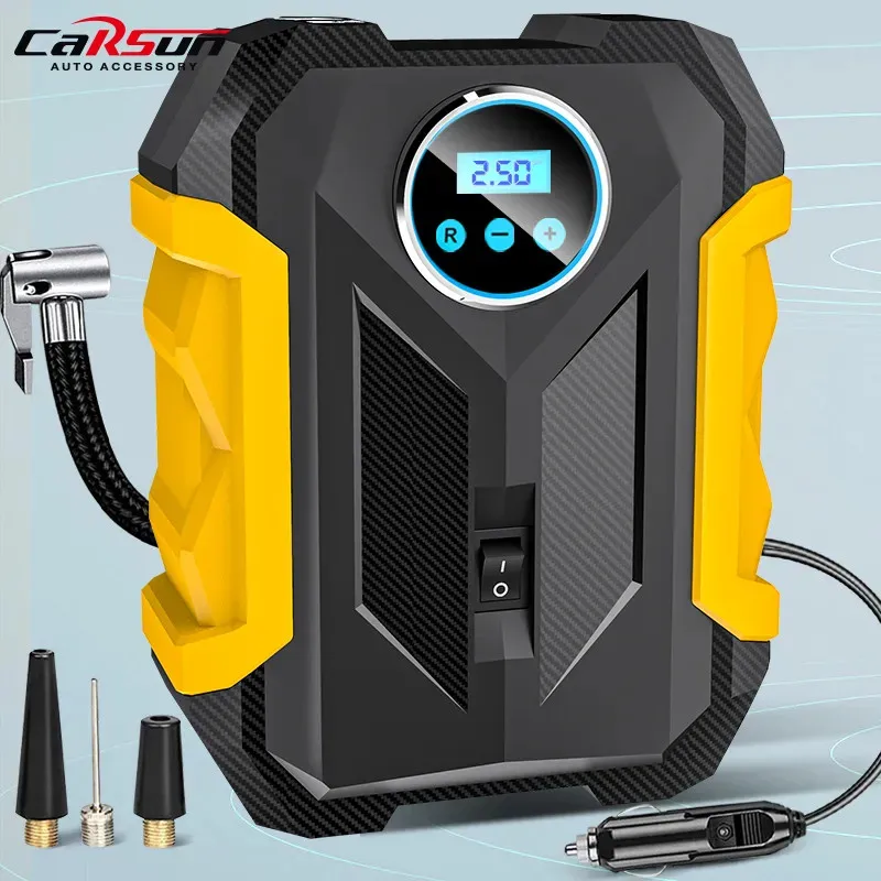 

Portable Automobile Air Compressor Digital Tire Inflation Pump LED Lamp Tire Compression Pump Compressor For Car Motorcy