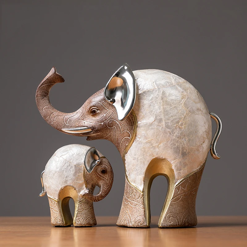 

India Style Decorative Elephant Statue Office Desktop Decorative Statues Home Decoration Elephant Figurine Decor Retro Figures