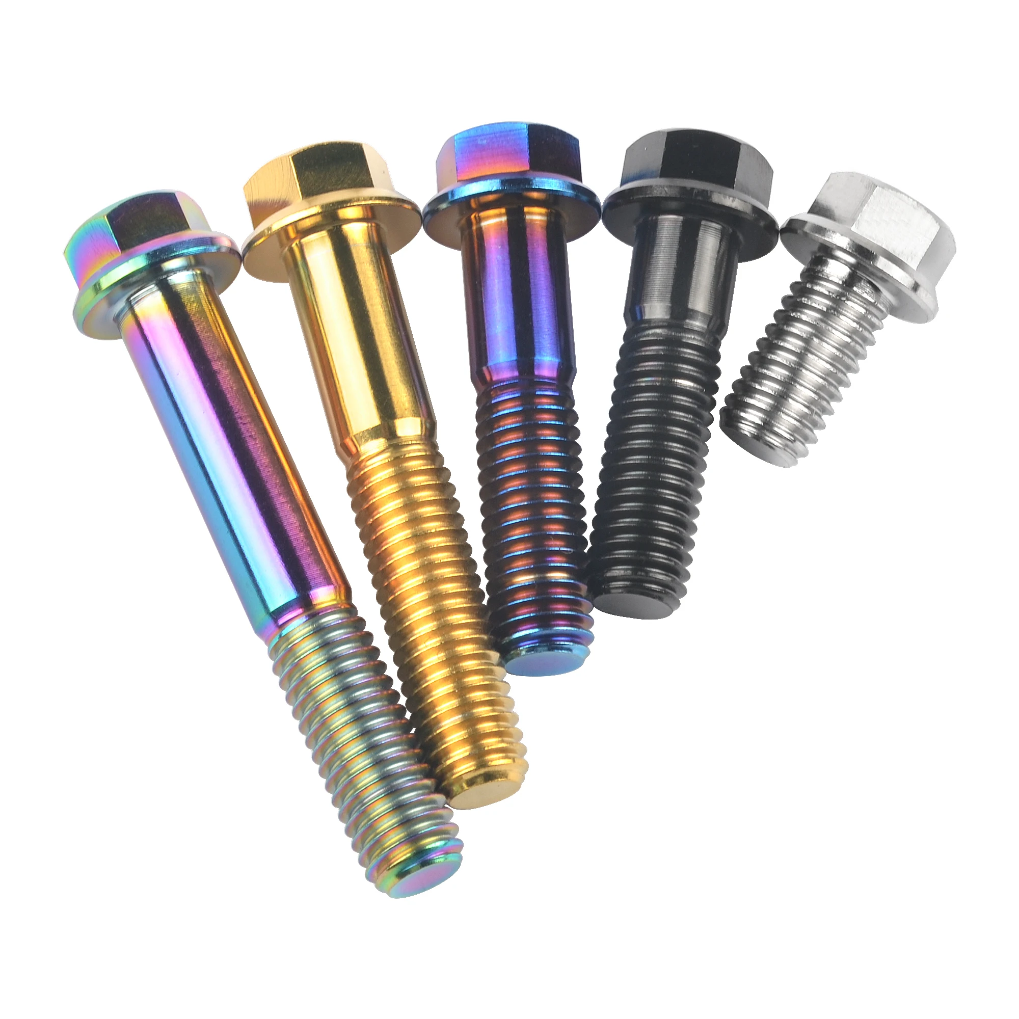 Titanium bolts Wanyifa flange hex small head motorcycle M8 x15 20 25 30 35 40 45 55 60 65mm P1.25mm