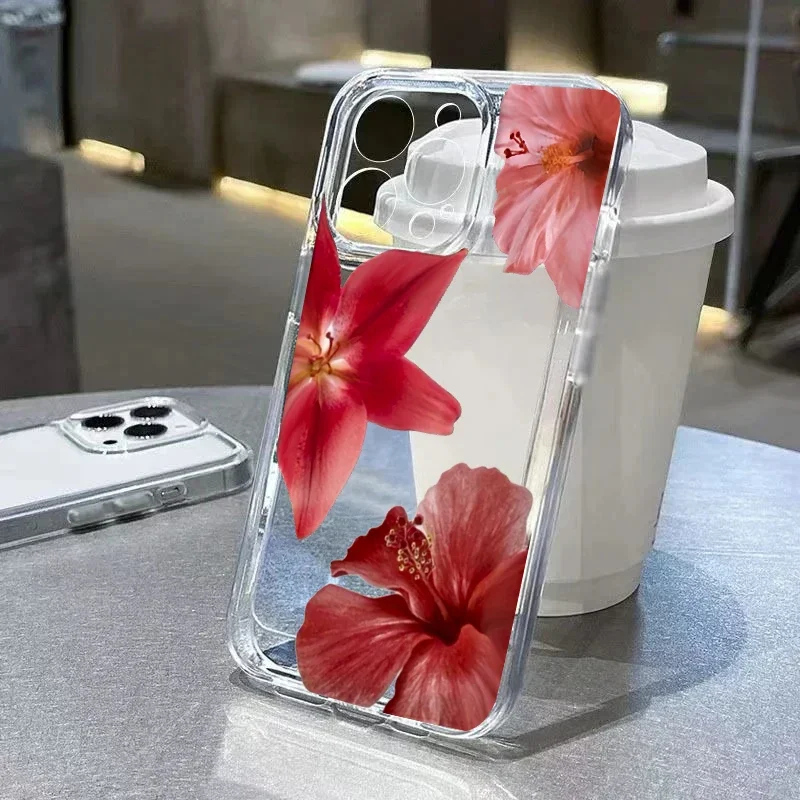 Vintage Flower Lily Hibiscus Soft Phone Case Cover