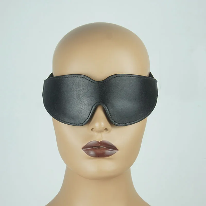 Bdsm Padded Leather Blindfold For Eye Coverage And Sleep Mask_voghion.com