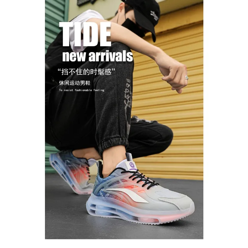 Size 39-44 Men Women Sneakers Air Cushion TPR Sole Air Mash Vamp Light Weight Running Basketball Sports Shoes Couples Trainers