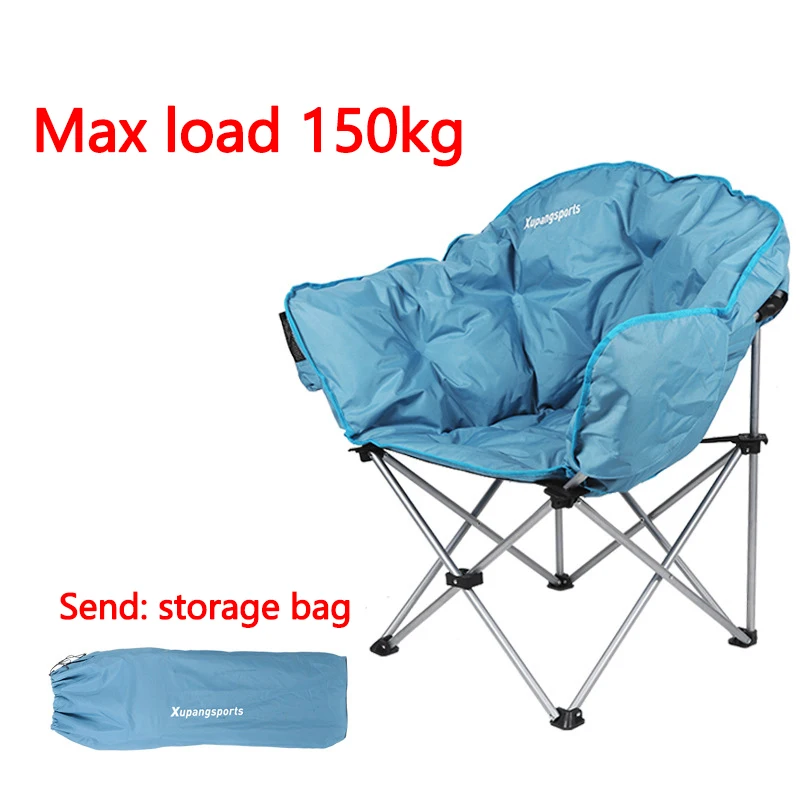 Outdoor Camping Folding Chair Max Load 150kg Fishing Portable Ultralight Beach Hiking Picnic Seat Home Office Bread |
