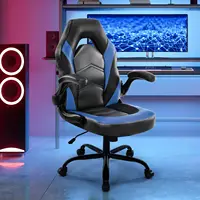 Ergonomic Computer Gaming Chair - Home Office Desk with PU Leather Lumbar Support, Height Adjustable Big and Tall Video Game 2