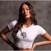 High Quality Wolf Head Ladies Sports Skinny Short Sleeve Running Fitness Yoga Short High Elastic Quick Drying Printed T-Shirt 1