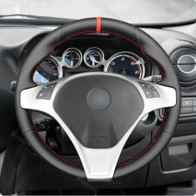 

Для Alfa Romeo Giulietta 2010-2014 Mito 2008-2015 Сделай Сам сшитый вручную черный углеродное волокно замша не скользит