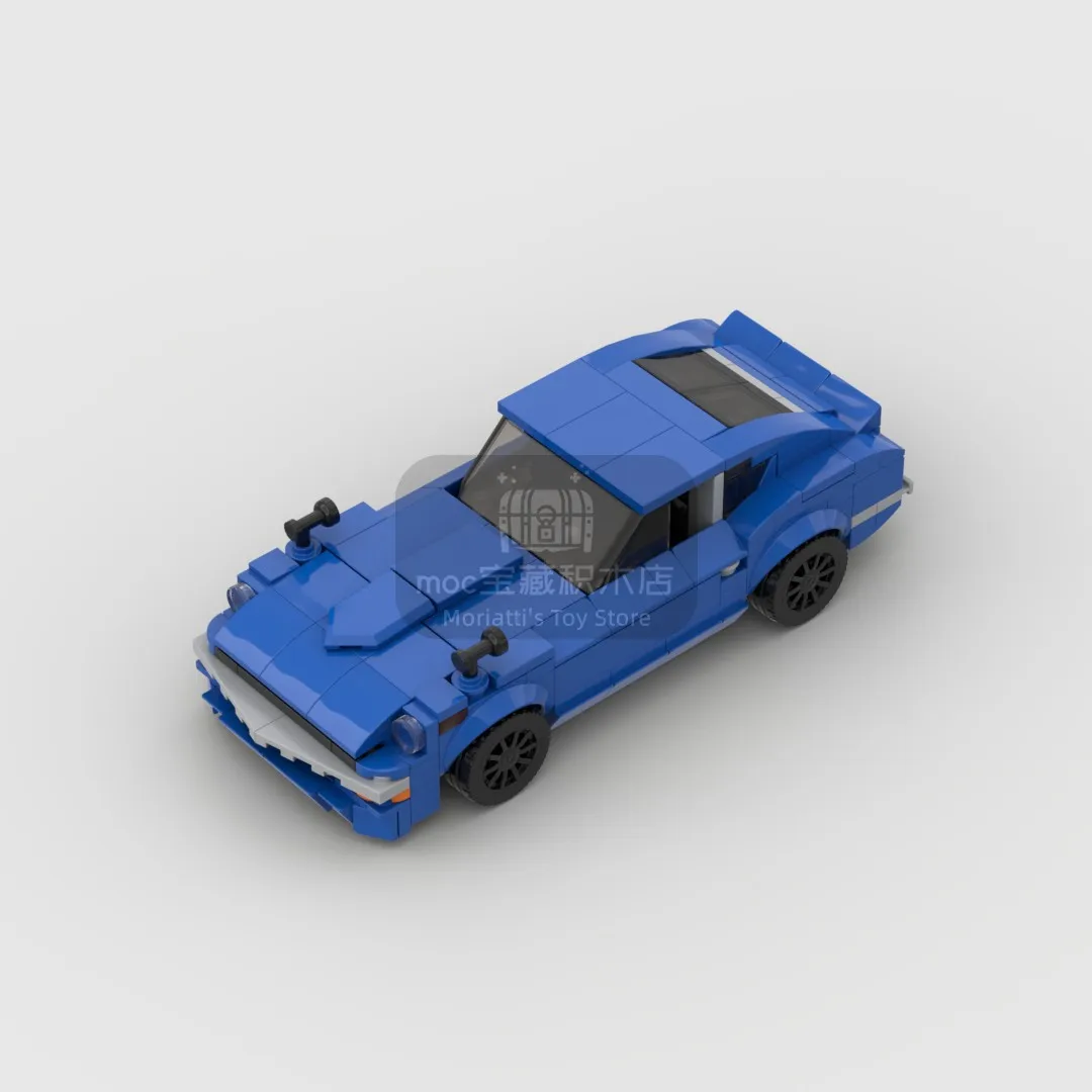MOC Nissan Fairlady 240Z racing sports car Vehicle Speed Champion Racer Building Blocks Brick Creative Garage Toys for Boys