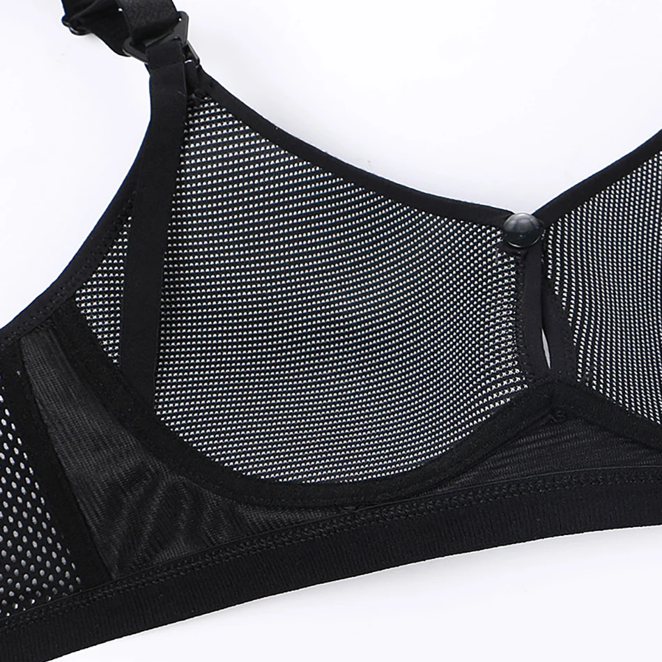 Woman Maternity Nursing Bras Solid Color Front Open No Underwire Pregnant Clothes Breathable Elastic Easy Breast-feeding Bra 4