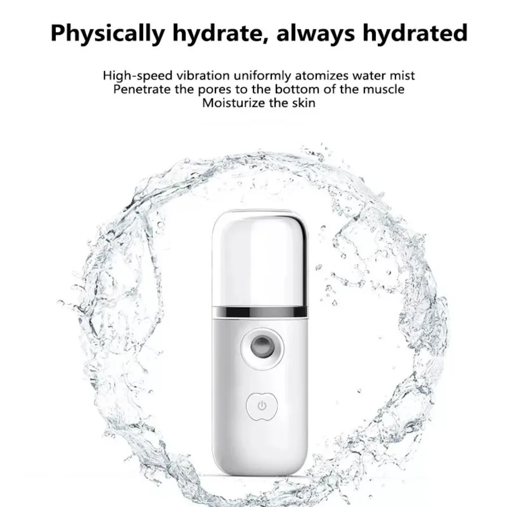 USB 충전식 나노 페이셜 미스트 분사기, 딥 하이드레이션 스킨케어, 가정용/여행용/차량용 가습기
