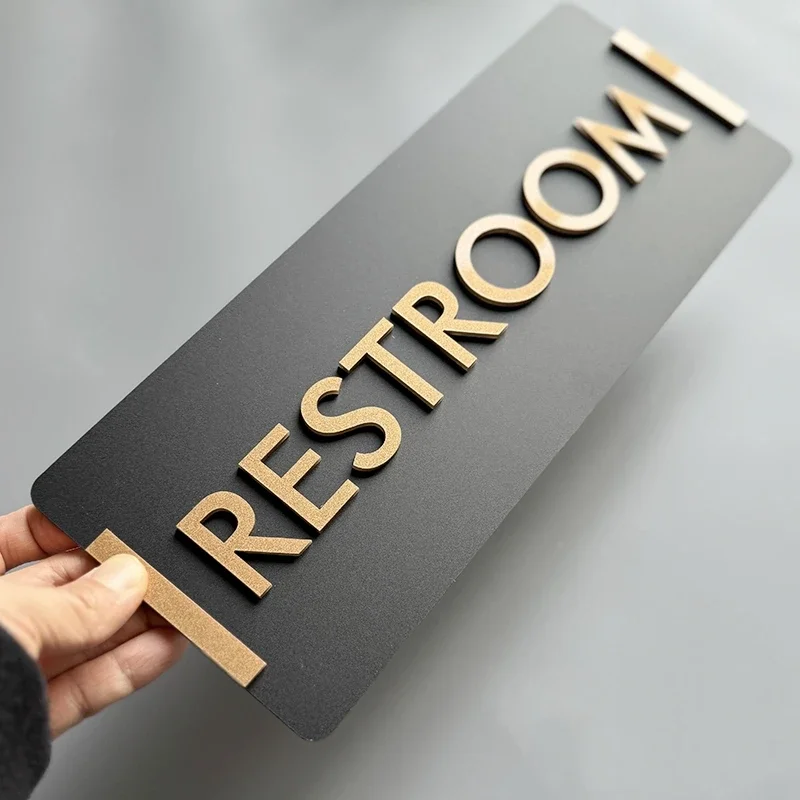 Restroom Signage Creative Signage Instructions Wall Sticker Placards Bathroom Instruction Sign Acrylic Toilet Plaque
