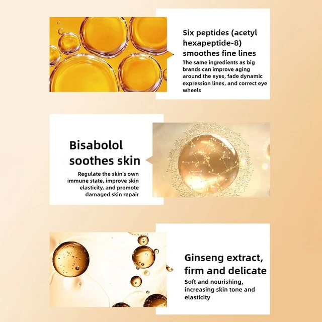 Crema per gli occhi in scatola Anti-età Antirughe Rassodante Idratante Riduce le occhiaie Riduce le borse per gli occhi Migliora la pelle Cura degli occhi 6
