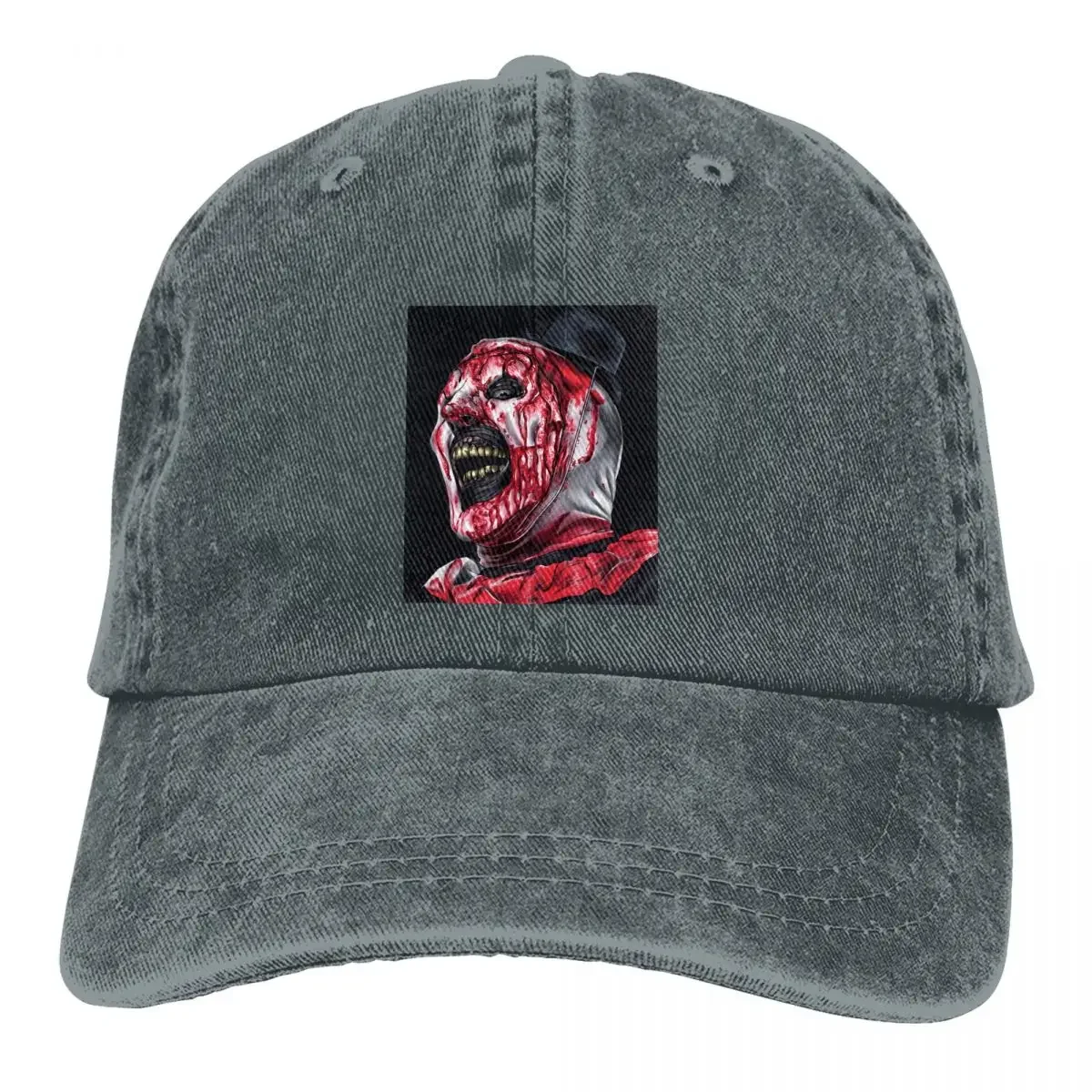 

Washed Men's Baseball Cap Classic Trucker Snapback Caps Dad Hat Terrifier Horror Films Golf Hats