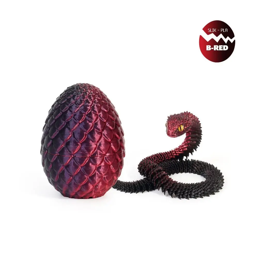Creative 3D Printed Snake Toys Snake Egg All-in-one Molding 3D Printed Egg Candy Color Gradient Flower