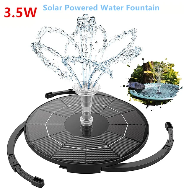 3,5W Napenergia -Szökőkút Szivattyú, -Hajtású Vízkút Szivattyú 6 Fúvókával, Napelemes Madárfürdő Úszó Szökőkút Kerthez - Image 6