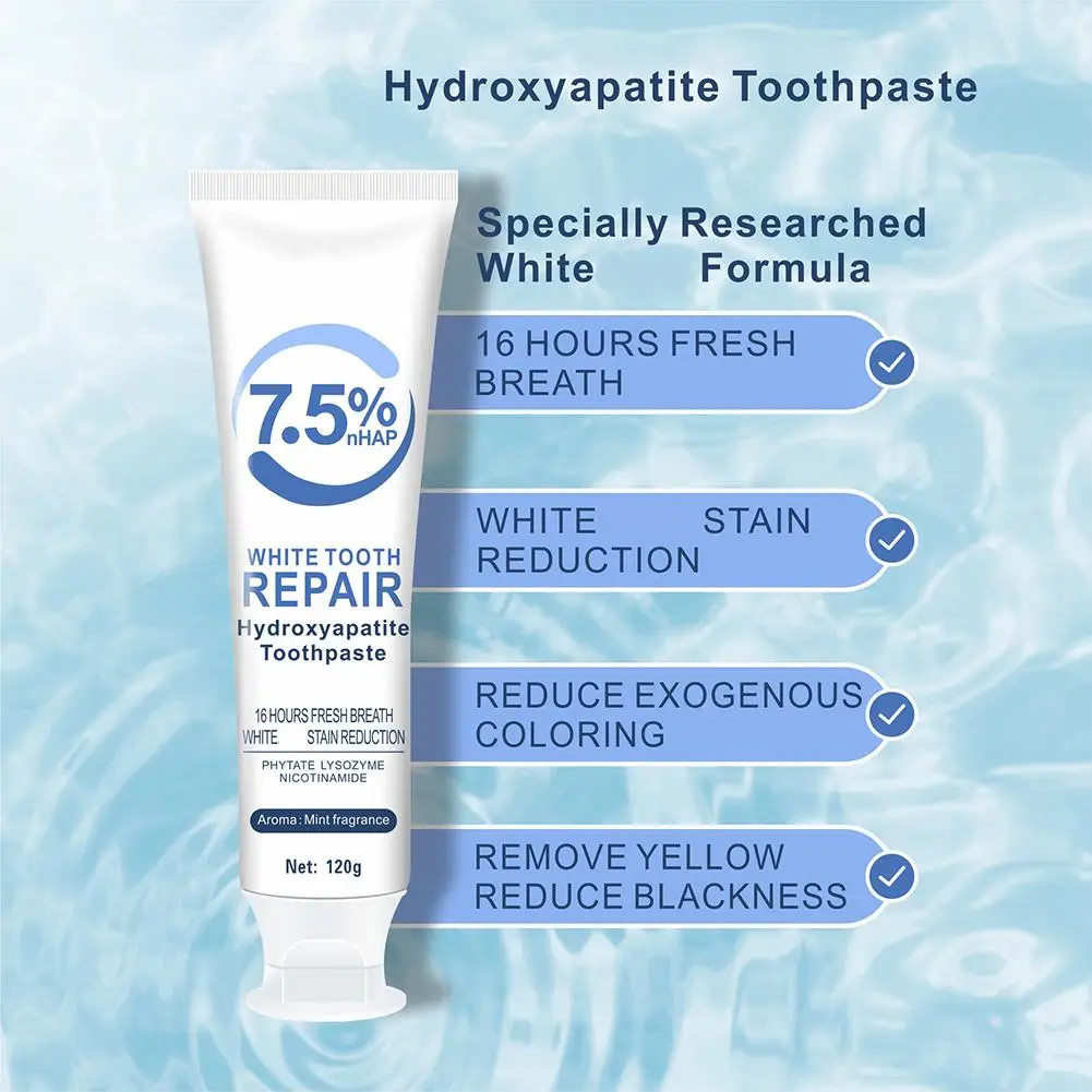 Hydroxyapatite Toothpaste Gentle Mint Breath Refreshing Whitening Intensives Stain Removal Oral Care 120G teeth health product
