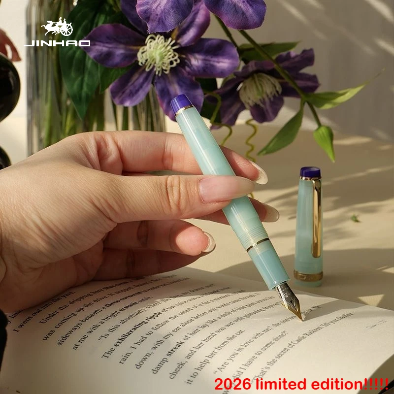 2026 Limited Colors JINHAO 82 Fountain Pen Rose Gold Clip Macaron Color EF/F/M Calligraphy Pen Stationery School Office Supplies 3