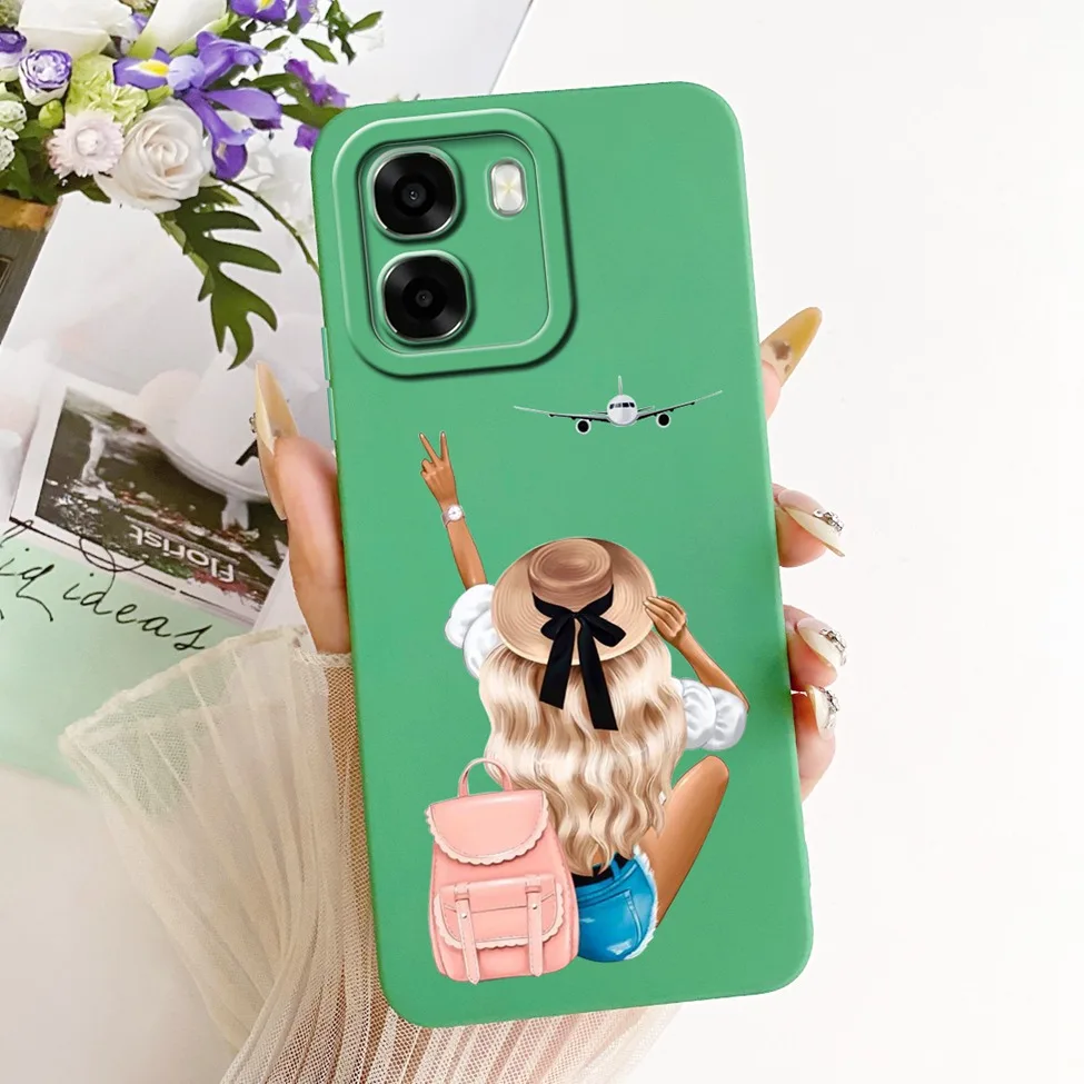 Luxury Fashion Cute Painted Silicone Case - Oppo A6 Series