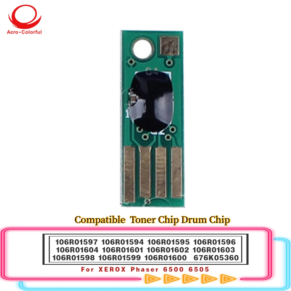 

106R01597 106R01594 106R01595 106R01596 Toner Chip For XEROX Phaser 6500 6505 Laser Printer Copier Cartridge