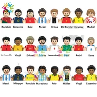 Kids Toys Football Stars Building Blocks Sport Player Bailey Messi Ronaldo Mini Action Figures Toys For Kids Christmas Gifts 1