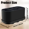 5-Slots Electric ToothBrush Holder Silicone Toothpaste Toothbrush Storage Box with Drain Hole and Suction Cup for Bathroom NEW 3