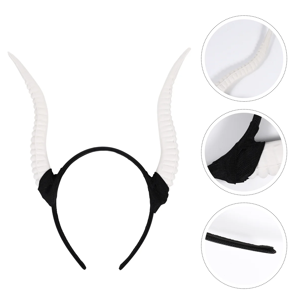 Sheep Horn Durable Plastic Headband Halloween Costume Accessories Festive Party Hair Decorations Stylish One Size Fits All