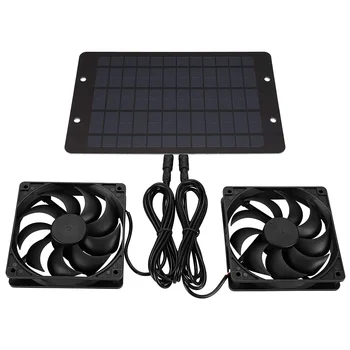 6 Inch 12V Solar Exhaust Fan  Mini Ventilator Solar Panel Powered Fan Air Extractor for Dog Chicken House RV Greenhouse Fan