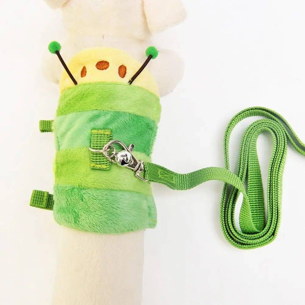 Cute Cartoon Hamster Vest Harness Escape Proof Breathable Ferret Walking Leash Adjustable Small Animal Walking Vest Training
