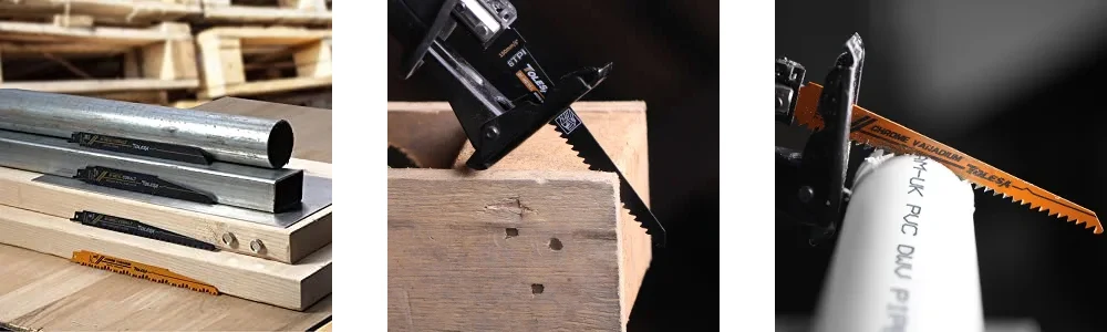 TOLESA 10PCS Reciprocating Saw Blades for Wood Pruning PVC Cutting for Metal Cutting Sawzall Blades for Window Door Demolition