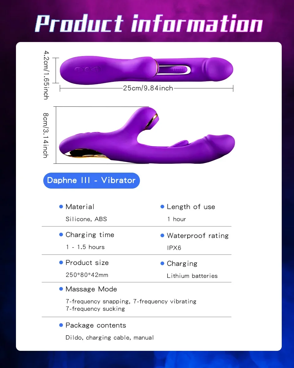 Flapping Dildo Vibrator for Women Clitoris Clit Sucker Stimulation Powerful G Spot Sex Toy Woman Female Rabbit Sucking for Adult