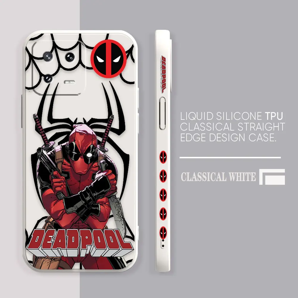 thumbnail image 1 of Phone Case For Xiaomi POCO F3 F4 F5 M2 M3 M4 M5 X2 X3 X4 X5 GT Pro 4G 5G Capa Funda Simple Liquid Silicone Case Marvel Deadpool, 1 of 5