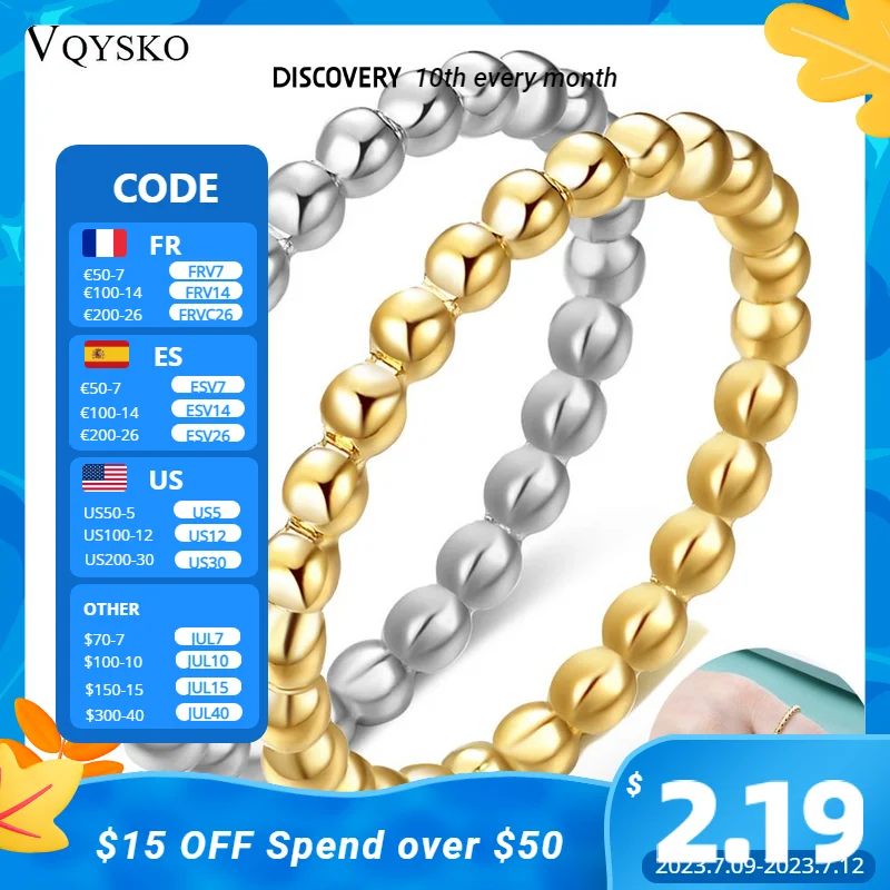 Neue Dünne Perlen Wasser Welligkeit Ring Für Frauen Mode Edelstahl Minimalistischen Schmuck Einfache Perlen Party Geschenk Ringe Zubehör – Detail 1
