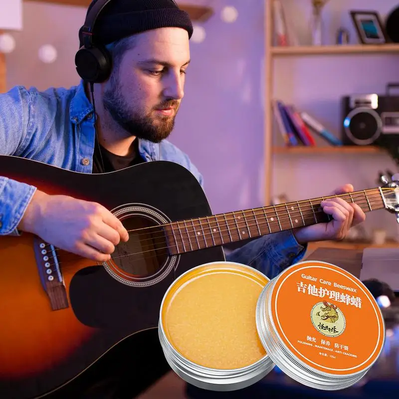 Guitar Polish Guitar Polish Multipurpose Maintenance Beeswax Cleaning Musical Instrument Care 100ml Fingerboard Oil Guitar Care Beeswax String