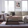 Dalin A-Frame Coffee Table with Magazine Perch, Danton's sleek design, clean lines, and a geometric A-frame shape 1