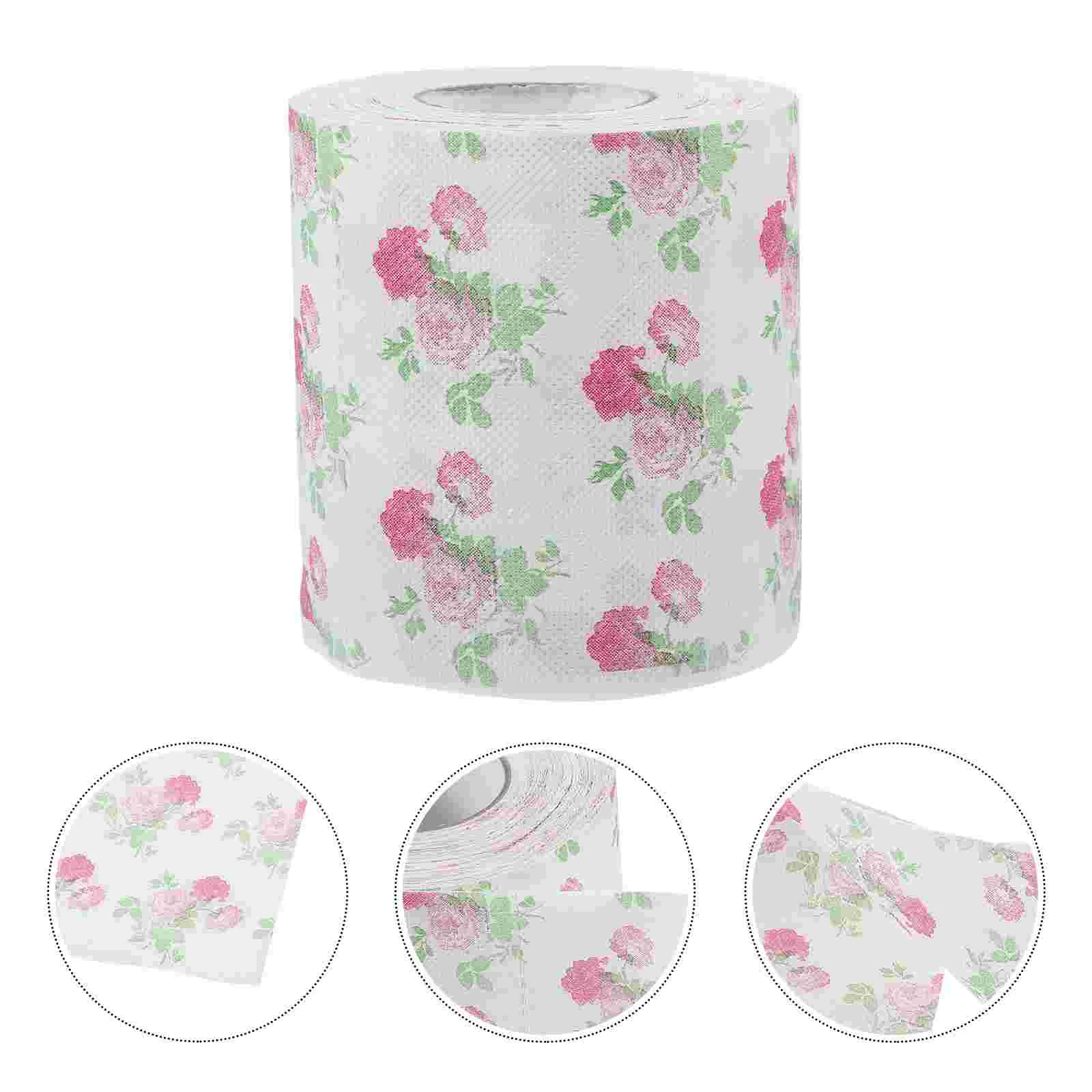 

2 Rolls Colored Toilet Paper Bathroom Accessory Tissue Printed for Tissues Bulk Decorative Reel Lunch Napkin