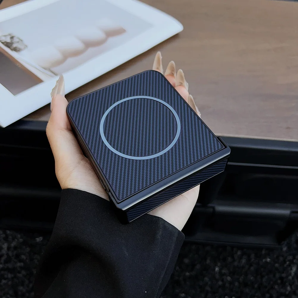 Premium Carbon Fiber Magnetic Phone Case with Built-In Bottom Bracket