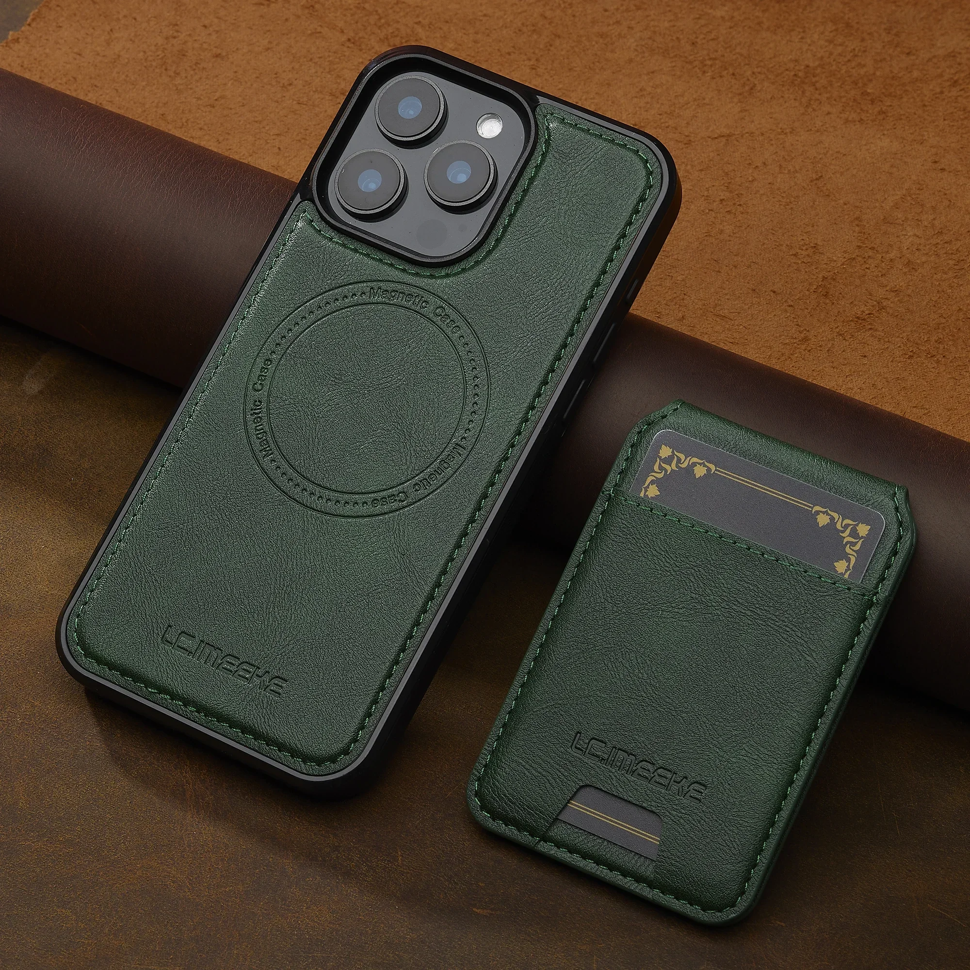 ตัวเลือกสินค้า เคสหนังแม่เหล็ก 2 in 1 พร้อมช่องใส่บัตร สำหรับ iPhone