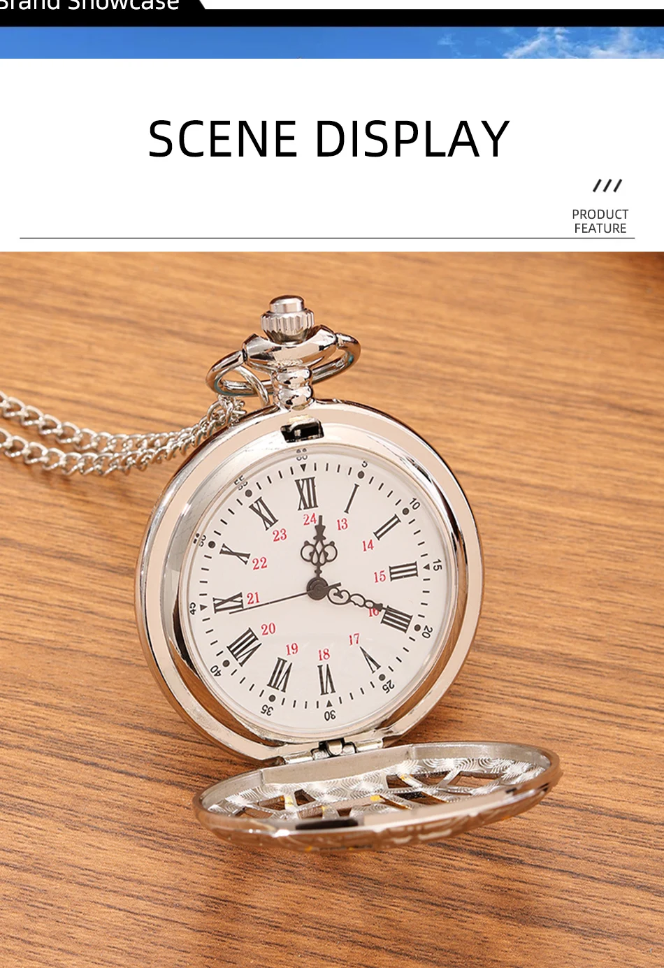 Antique Skeleton Spider Vintage Roman Numerals Quartz Pocket Watch Necklace Pendant Clock Chain Men Women with Chain Gifts