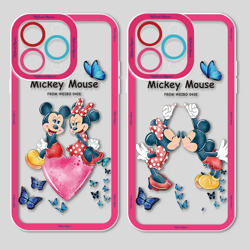 

Mickey Minnie Cute Phone Case For iPhone 14 13 12 mini 11 Pro Max 8 7 Plus XR XS X Angel Eyes