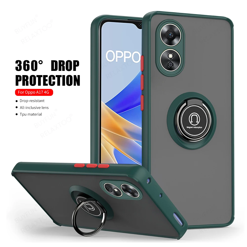Custodia Multifunzione Per Anello Magnetico Per Auto Su Custodia Appl Orro A17 Robusta Coque Antiurto Per Oppo A17 A 17 17A Oppoa17 4G 6.56"