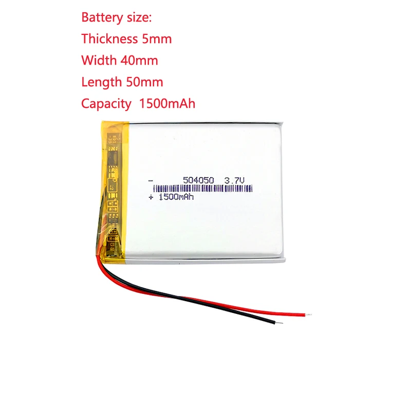 

3.7v Polymer Lithium Battery 504050 524050 For Navigation And Positioning Monitor Tachograph 1500mah Rechargeable Core