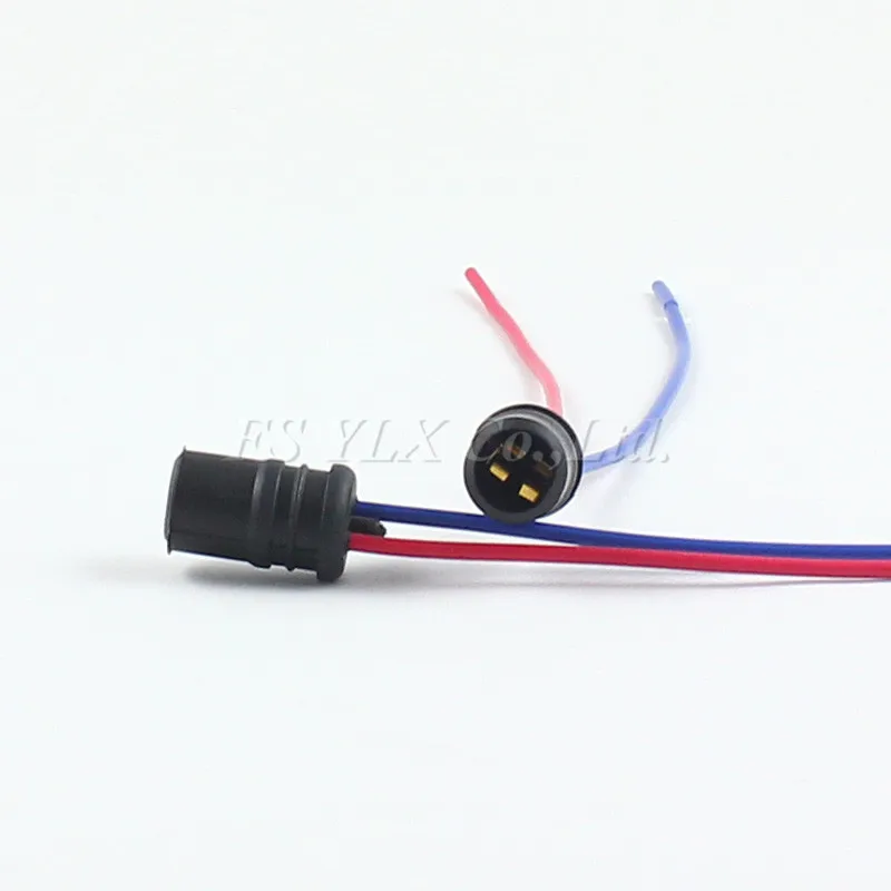 FSYLX 10pcs LED T10 Socket T10 Female Socket Extension Wire Harness For Parking Side Marker Light bulb holder lamp holder
