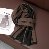 Cashmere Men Scarf Fashion Designer Winter Outdoor Windproof Warm Soft Classic Shawl Thicken Muffler Long Wraps Scarve Male 1