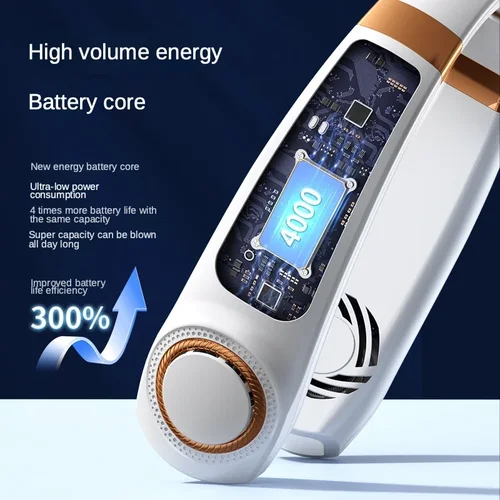 휴대용 걸이식 목 선풍기, USB 핸드헬드, 무소음 다기능 미니 선풍기, 크로스 보더, 2023 신제품 4