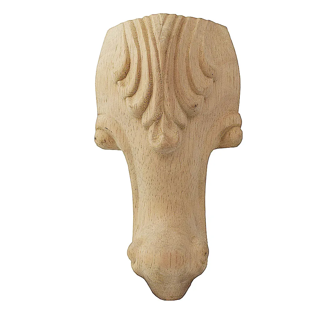 Description Picture 3 of item2Pcs Solid Unfinished Carved Wood Furniture Legs Replacement Sofa Couch Chair Ottoman Coffee Table Cabinet Furniture Wood Feet