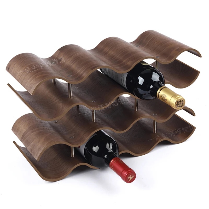 

Solid Wood Red Wine Rack Decorative Wine Bottle Home Wine Display Wine Rack