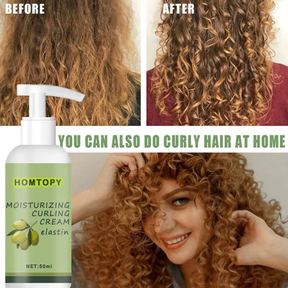 Hair Volumizing Cream Hair Conditioner Volume Lift Curly Elastin 50ml Nourishing Care Styling Defining Curl Cream U4R1