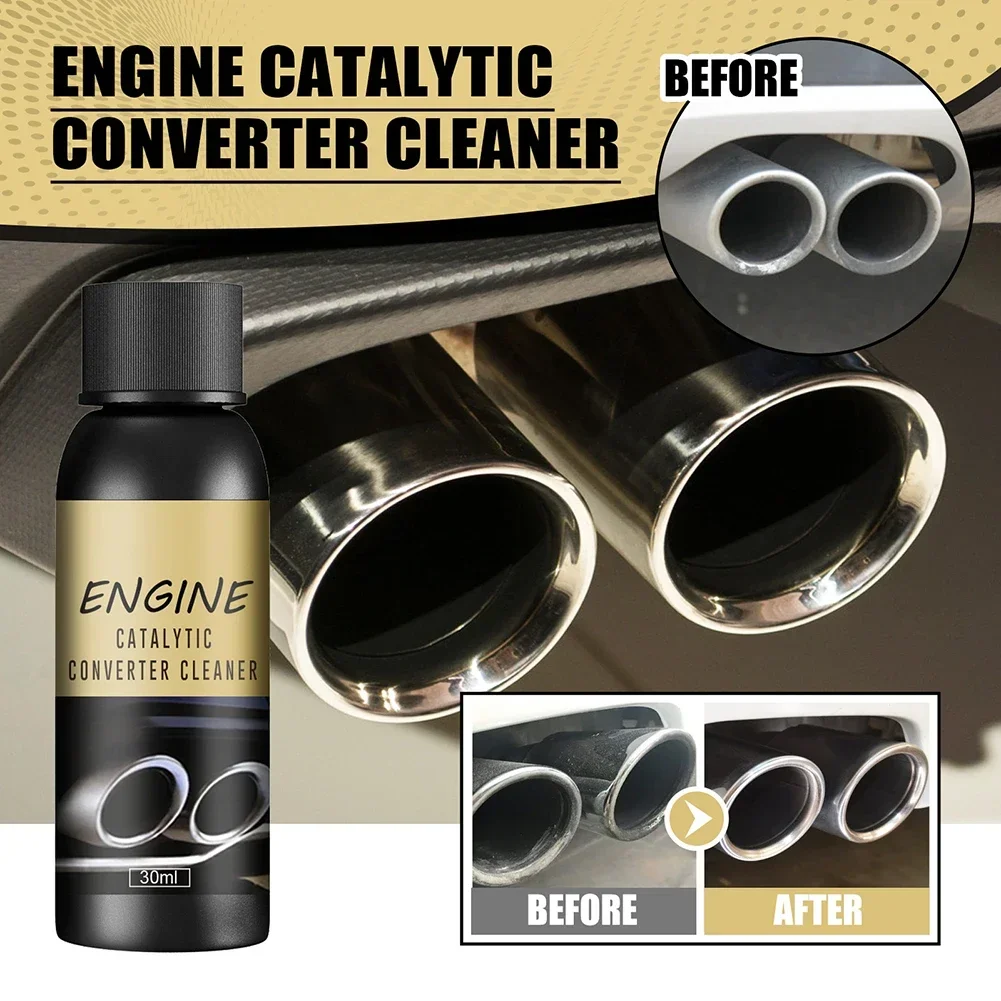 Catalytic Converter Cleaner Car Catalytic Converter Cleaner Engine Carbon Deposit Remove Automobile Cleaning Agent 30ML