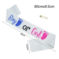 Ceinture d'épaule pour garçon ou fille, 1 pièce, révélation du sexe, décor de fête, maman pour être, fournitures de fête prénatale, maman pour être papa 2