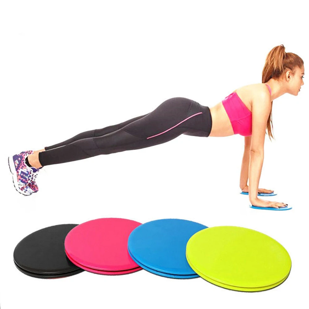 EZONEDEAL 2Pc Core Non Slip Exercise Sliders Gliding Discs for Working Out  On Carpet Wood And Floor To Sculpt Your Core Black